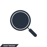 search icon logo vector illustration. Magnifying glass symbol template for graphic and web design collection