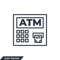 Ilustración de vector de logotipo de icono de cajero automático. insertar icono de tarjeta, crédito, plantilla de símbolo de débito para la colección de diseño gráfico y web