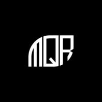 MQR letter logo design on black background. MQR creative initials letter logo concept. MQR letter design. vector