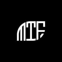 MTF letter logo design on black background. MTF creative initials letter logo concept. MTF letter design. vector