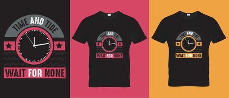 Timing Typhography T shirt design vector