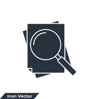 review icon logo vector illustration. audit symbol template for graphic and web design collection