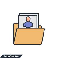 portfolio icon logo vector illustration. folder symbol template for graphic and web design collection