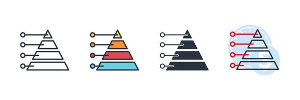 ilustración de vector de logotipo de icono de diagrama. plantilla de símbolo gráfico para la colección de diseño gráfico y web