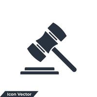 cash register icon logo vector illustration. judge gavel symbol template for graphic and web design collection