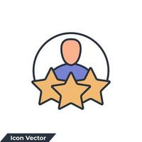 mejor ilustración de vector de logotipo de icono de empleado. plantilla de símbolo de experiencia del cliente para la colección de diseño gráfico y web