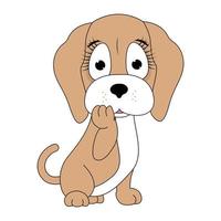 cute dog animal cartoon graphic vector