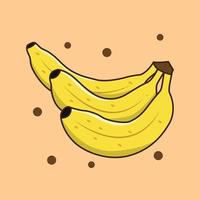 ilustración vectorial de fruta de plátano dulce vector