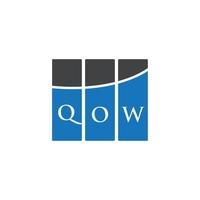 QOW letter logo design on WHITE background. QOW creative initials letter logo concept. QOW letter design. vector