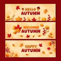 Autumn Floral Banner vector