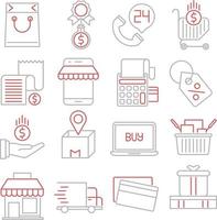 Set of Vector Icons Related to Commerce.
