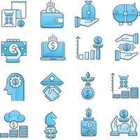 Set of Vector Icons Related to Finance. Contains such Icons as Expenses, Growth funds, Profit and more.