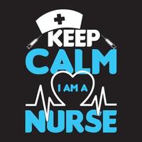 Nurse t shirt design vector