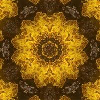 Luxury ornamental mandala design background in gold color vector