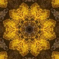 Luxury ornamental mandala design background in gold color vector