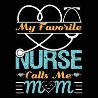 Nurse t shirt design vector