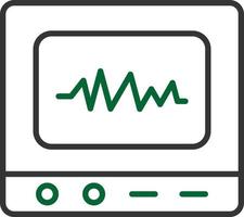 Oscilloscope Line Two Color vector