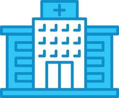 Hospital Line Filled Blue vector