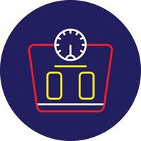Weight Scale Line Multicolor vector
