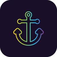 Anchor Gradient Icon vector