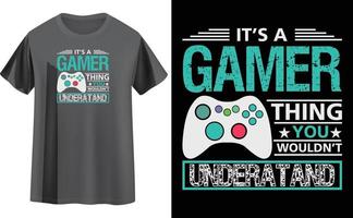 Gaming t shirt design vector