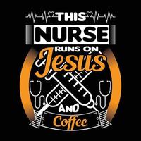 Nurse t shirt design vector