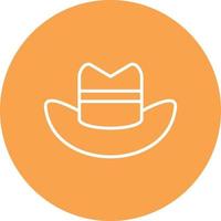 Cowboy Hat Line Circle Multicolor vector