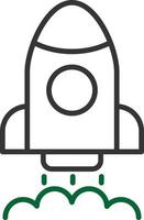 Launch Line Two Color vector