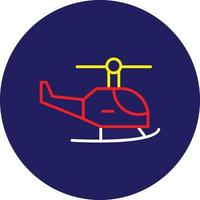 Helicopter Line Multicolor vector