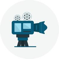 Video Camera Flat Circle vector