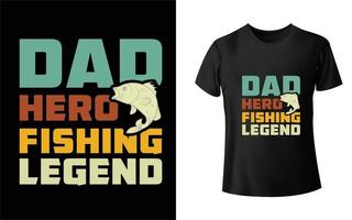 diseño de camiseta de pesca vector