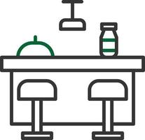 Bar Counter Line Two Color vector