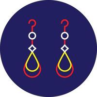 Earrings Line Multicolor vector