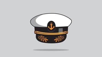 Captain or sailor hat vector illustration