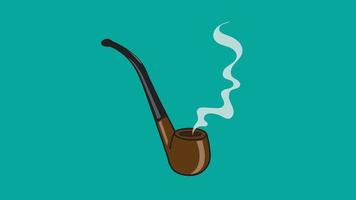 Ilustración de vector de pipa de humo vintage