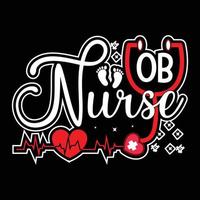 Nurse t shirt design vector