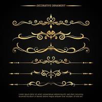 Set of ornamental and divider element template design