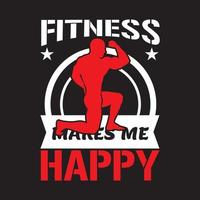 Fitness t shirt design vector