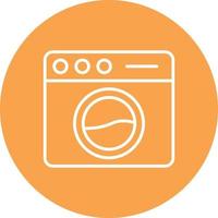 Washing Machine Line Circle Multicolor vector