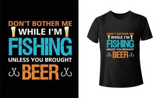 Fishing t shirt design vector