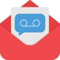 icono plano de correo de voz vector