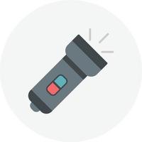 Flashlight Flat Circle vector