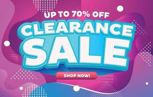 Clearance Sale Template Poster vector