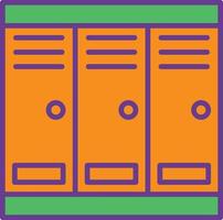 Locker Room Line Filled Two Color vector