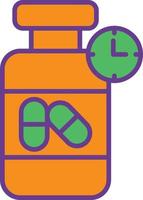 Medicine Line Filled Two Color vector