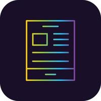 Tablet Gradient Icon vector