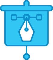Designing Presentation Line Filled Blue vector