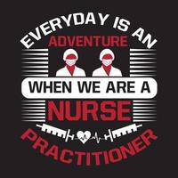 Nurse t shirt design vector