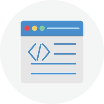 Web Programing Flat Circle vector