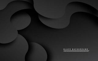 vector de fondo de forma de onda negra abstracta